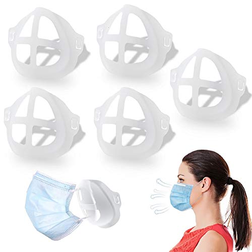 3D Mask Bracket - Oceantree Inner Support Frame for Face Mask Protect Lipstick, More Space Nose Protection Stand Holder Cool Smoothly Breathing Mask Guards for Under Mask Mask Accessories