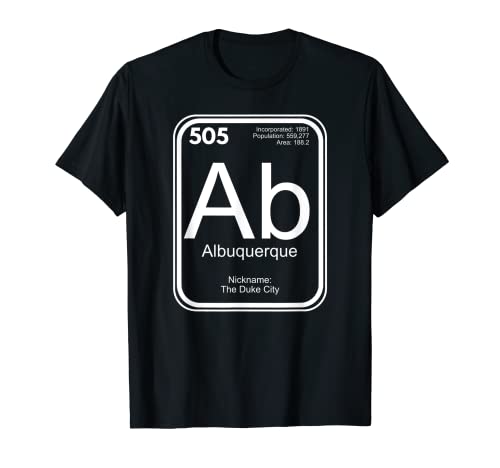 Albuquerque TShirt Periodic Table New Mexico Gift