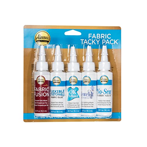 Aleene's Tacky Pack Fabric Glue, 5pk, 0.66 Fl Oz