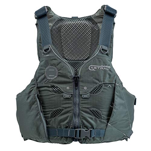 Astral, V-Eight Fisher Life Jacket PFD for Kayak Fishing, Recreation and Touring, Pebble Gray, L/XL