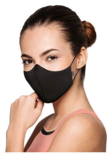 Bloch Soft Stretch Reusable Face Mask (Pack of 3), Black, Adult, 3 Count (Pack of 1)