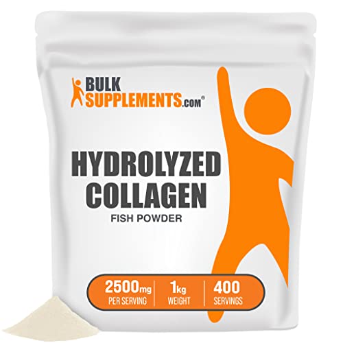 BulkSupplements.com Hydrolyzed Collagen (Fish) Powder - Collagen Peptide Powder - Marine Collagen - Keto Collagen Powder - Collagen Supplements - Hydrolyzed Collagen Peptides (1 Kilogram - 2.2 lbs)