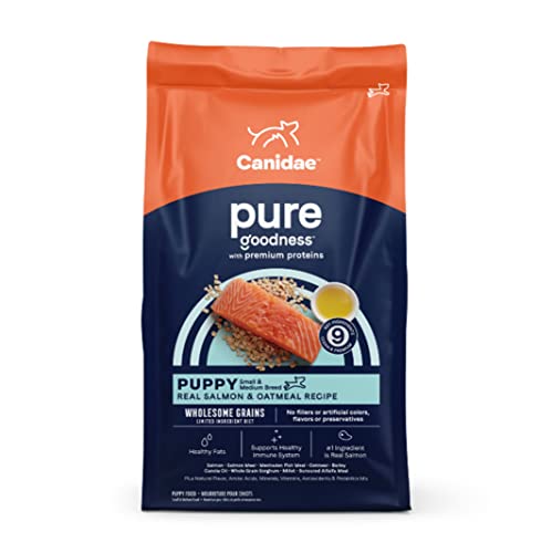 Canidae Pure Limited Ingredient Premium Puppy Dry Dog Food, Salmon and Oatmeal Recipe, 4 Pounds