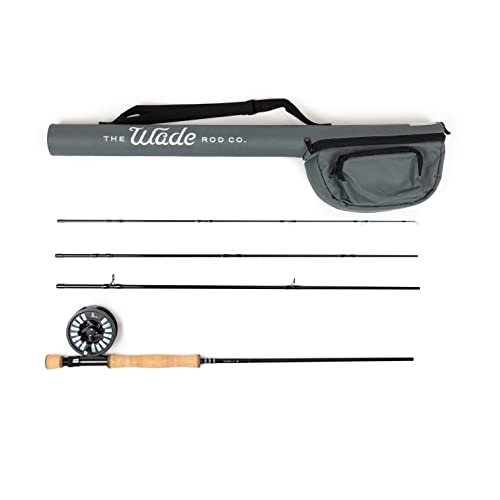 Catch Co Postfly Ripper Fly Fishing Rod and Reel Combo Set | The Wade Rod Co. Fly Rod - 9' 5WT| Pelican Reel Company Fly Reel | Fly Line | Backing | Travel Case