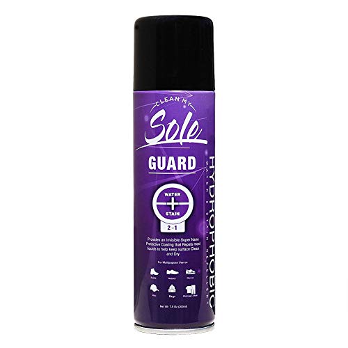 Clean My Sole Guard Waterproof Protection For Sneakers Repels Liquids & Stains On Nubuck Leather, Suede, Fabric, Canvas, Upholstery and more 7.5 Oz