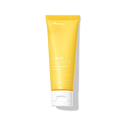 Clear Collective Clarifying Prebiotic Moisturizer from Hero Cosmetics - Hydrating Daily Face Moisturizer to Purify, Smooth and Soften Skin | Designed to Fortify and Replenish Acne-Prone Skin (2.36 fl oz)