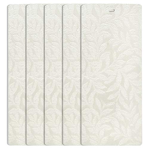 DALIX Rainforest Off White Vertical Blind Texture Sliding Door 82.5 Qty 5 Pack