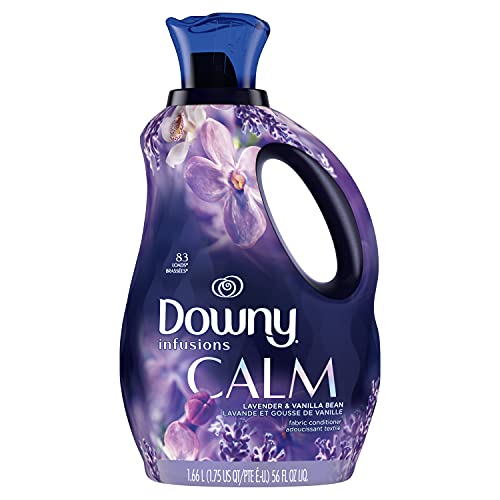Downy Infusions Liquid Fabric Softener, Calm, Lavender & Vanilla Bean, 56 fl oz