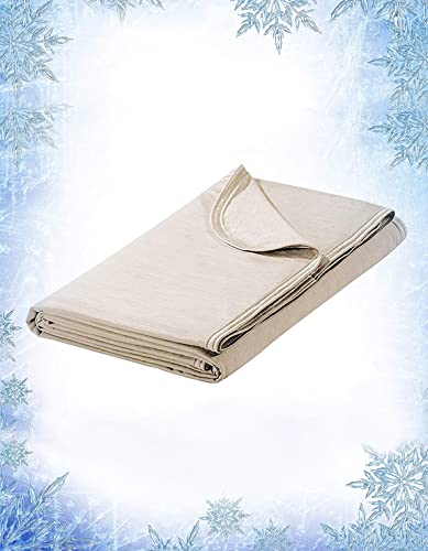 Elegear Revolutionary Cooling Blanket Queen Size Absorbs Heat to Keep Adults/Children/Babies Cool on Warm Nights, Japanese Q-Max>0.4 Arc-Chill Cooling Fiber, Summer Blanket for Night Sweat - Beige