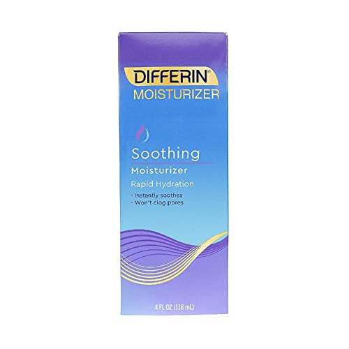 Face Moisturizer by the makers of Differin Gel, Soothing Lotion for Face and Body, Gentle Skin Care for Acne Prone Sensitive Skin, 4 oz (Packaging May Vary)