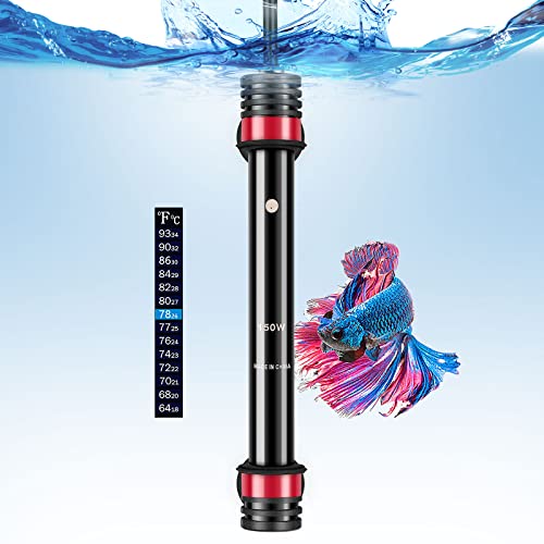 FishCheers Preset 78℉ Aquarium Heater 250W，Submersible Thermostat Aquarium Heater for 75-85Gallon Fish Tank Suitable for Saltwater and Freshwater Aquariums