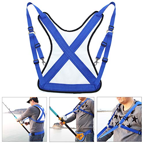 Fishing Shoulder Back Harness, Adjustable Sea Fishing Rod Holder Vest, Offshore Stand Up Fishing Fighting Belt, Distribute Load, Prevent Sprain, Boat Fishing Shoulder Vest Harness for Fishing Big Fish