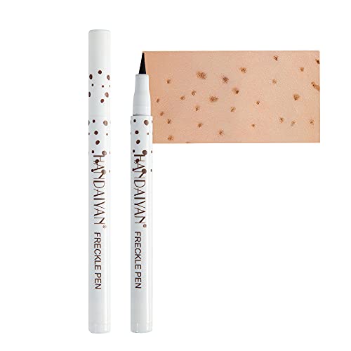 Freckle Pen Professional Lifelike Face Concealer Point Out Natural Waterproof Longlasting Soft Artificial Freckles Fine Makeup Freckle Pen Life Face Decoration (#02 Natural coffee)