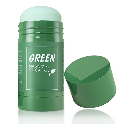 Green Tea Mask Stick, Blackhead Remover Mask, Green Tea Purifying Clay Stick Mask, Moisturizing & Oil Control Facial Pore Cleanser for All Kind Skin Type Women Men