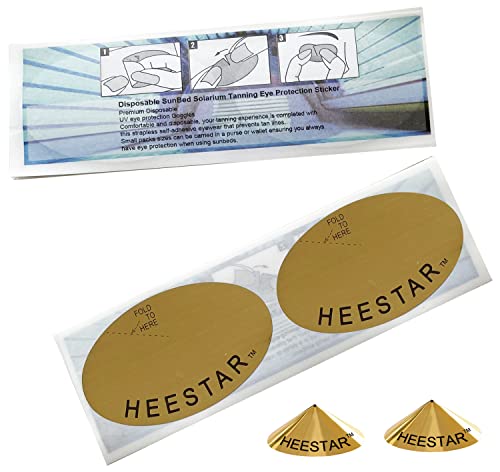 Heestar Disposable Sun Bed Tanning Eye Protection Cones Available in 50 Pairs 100 Pairs 200 Pairs (100Count(50Pairs))