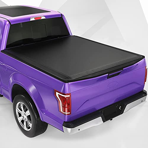 IPARTSZONE Soft Tri-fold Truck Bed Tonneau Cover Compatible with 2015-2021 Ford F-150, Styleside 5.5 ft Bed