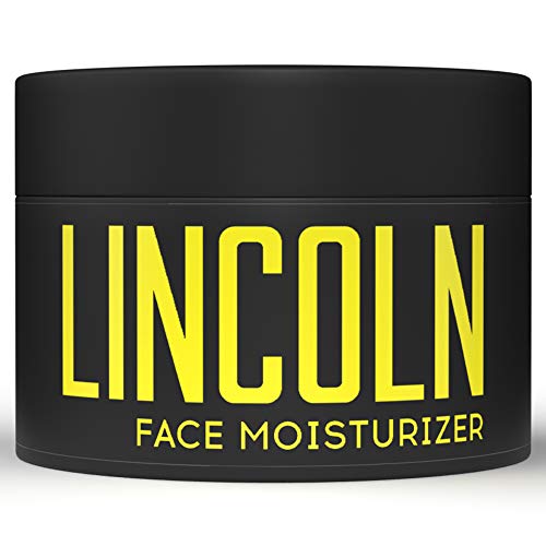 Lincoln Face Moisturizer For Men - Natural Facial Moisturizer For Oily Skin & Sensitive Skin - Men Moisturizer for Face lotion for dry skin & Acne Prone Skin - Face Cream Skin Care For Men - 3.5 Oz