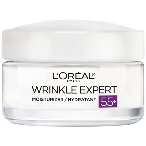 L'Oreal Paris Skincare Wrinkle Expert 55+ Anti-Aging Face Moisturizer with Calcium Non-Greasy Suitable for Sensitive Skin 1.7 fl; oz.