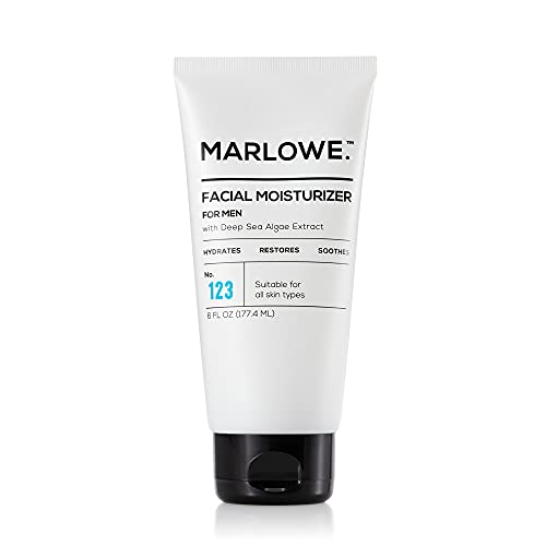 MARLOWE. No. 123 Men's Facial Moisturizer 6 oz | Lightweight Daily Face Lotion for Men | Best for All Skin Types | Includes Natural Extracts to Hydrate, Soothe & Restore