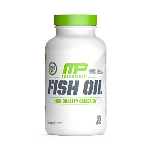 MusclePharm Essentials Omega-3 Fish Oil, 1000mg Softgels, 90 Servings