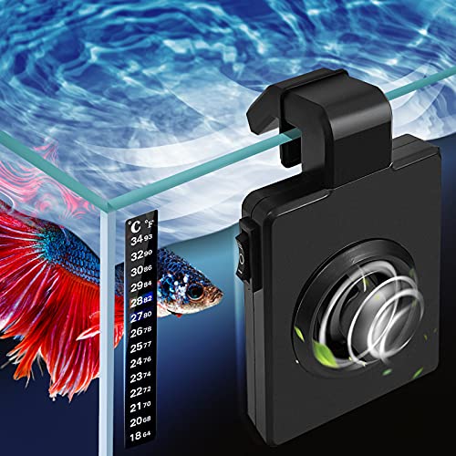 MYGIIKAKA Aquarium Chiller Fan, USB Fish Tank Aquarium Cooling Fan 2-Level Speed Adjustable Aquarium Chiller for Mini Fish Tank (Smaller Than 17.7 inches)