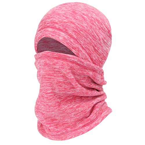 mysuntown Balaclava Face Mask, Balaclava Ski Mask, UV Protector Pooh Shiesty Mask,Cycling Balaclava WomenNeck Scarf for Men, Pink, for Winter