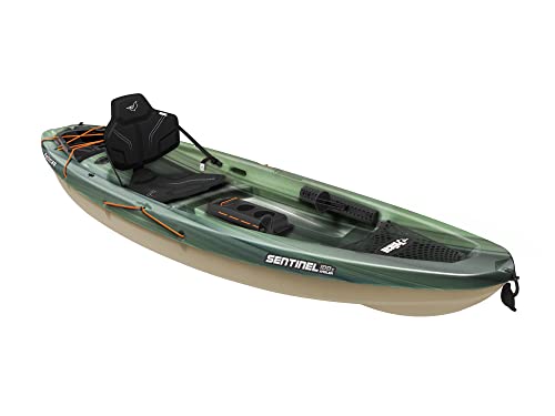 Pelican - Sentinel 100X Angler Fishing Kayak - Sit-on-Top Kayak - Lightweight one Person Kayak - 9.6 ft