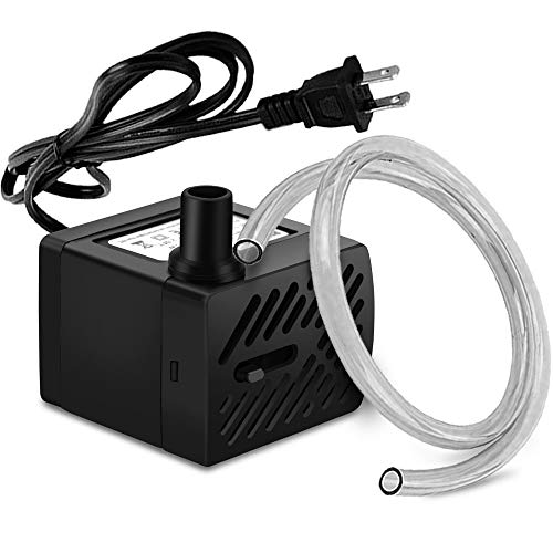 PULACO 50GPH 3W Mini Submersible Water Pump for Aquariums, Fish Tank, Pond, Fountain, Hydroponics