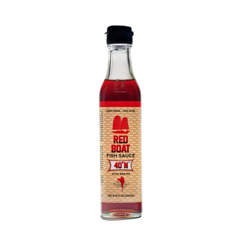 Red Boat - Fish Sauce, 8.45 Ounce - Chef’s Grade, Gluten Free, Sustainably Sourced & Artisan Processed, 100% Pure, Protein Rich, No Added MSG or Preservatives.