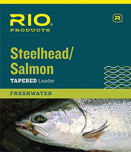 RIO Fly Fishing Salmon/Steelhead 9' 12Lb Leaders (Pack 3), Glacial Green