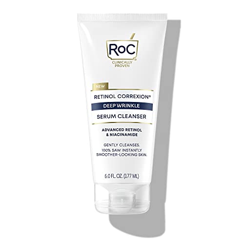 RoC Retinol Correxion Pore Refining Line Smoothing Serum, Daily Anti-Aging Wrinkle Treatment with Squalane, Skin Care for Fine Lines, Dark Spots, Post-Acne Marks, Stocking Stuffer, 1 Fl Oz
