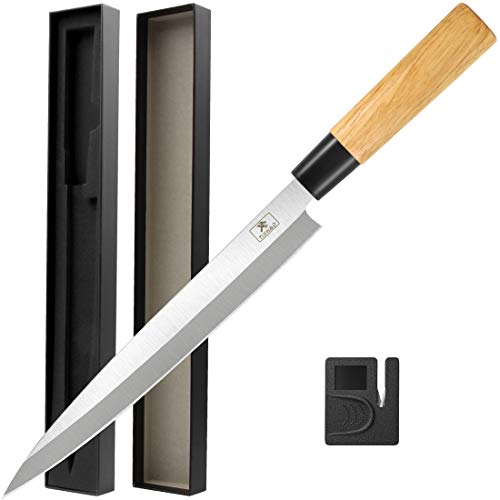 SAWKIT Sashimi Sushi Knife 7-9 Inch/Fish Perfect Boning Knives/Bread Chef's/For Cutting Sushi/Sashimi Fish Filleting Slicing/Very Sharp Stainless Steel Blade Meat and Peeling Multi-Purpose Kitchen