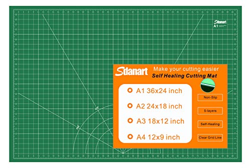 Sdanart Self Healing Cutting Mat: 24"×36" Double Sided 5-Ply Rotary Cutting Board for Sewing, Crafts, Quilting, Fabric, Hobby, Art Project