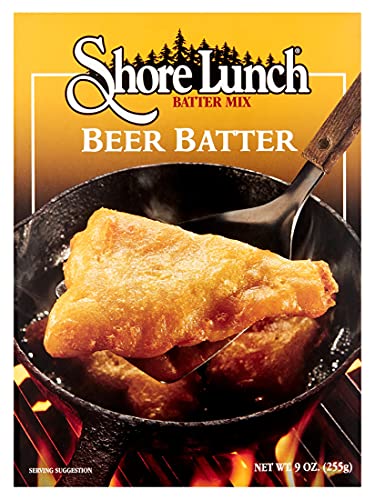 Shore Lunch Batter Mix, Beer Batter Mix, Adds Rich Flavor & Crisp Texture to Fish & Chicken, 9 Servings Per Box of Batter Mix, 9-Ounce Box (Pack of 1)