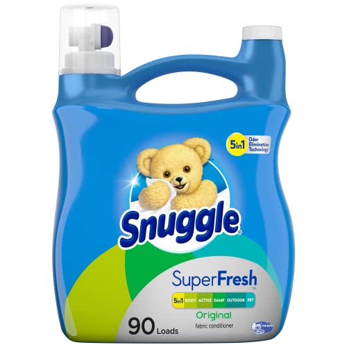 Snuggle Plus Super Fresh Liquid Fabric Softener with Odor Eliminating Technology, 95 Fluid Ounces (Packaging May Vary)