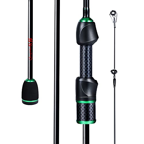 Sougayilang Fishing Rod,Graphite 24 Carbon,Lightweight Spinning & Casting Ultra-Sensitive Fishing Rod Blanks,Trout Panfish 2pcs Inserts Fishing Rod（6'6''in Spinning