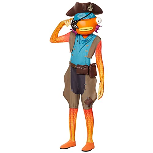 Spirit Halloween Fortnite Kids Youth Size Costume Dress Up (Fishstick (Pirate), Large)