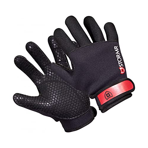 Stormr Strykr 2mm Neoprene Mens and Womens Glove - Fully Lined Micro-Fleece Gloves with Adjustable Wrist Closures - Ideal for Ice Fishing, Winter Conditions, and Foul Weather, XL