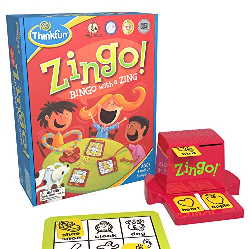 ThinkFun Zingo Bingo Award Winning Preschool Game for Pre-Readers and Early Readers Age 4 and Up - One of the Most Popular Board Games for Boys and Girls and their Parents, Amazon Exclusive Version