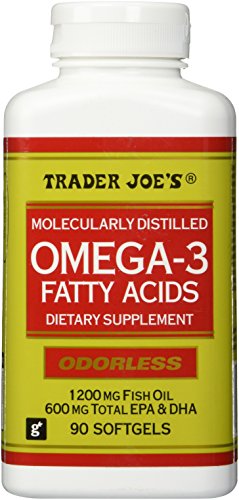 Trader Joe's Omega-3 Fatty Acids 1200mg Fish Oil, 90softgels, Odorless