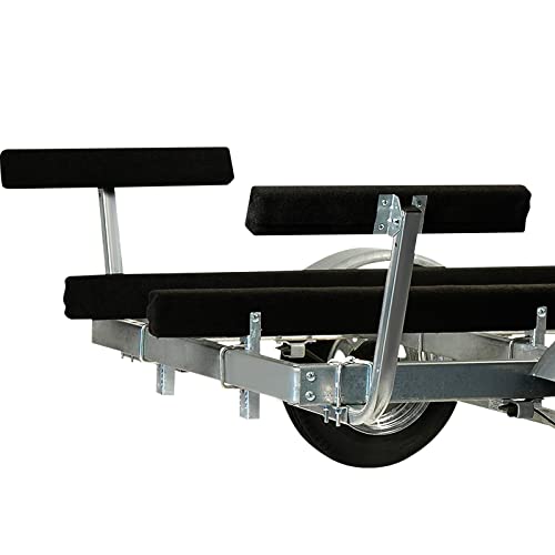 VEVOR Boat Trailer Guide on, 2PCS, Short Bunk Guide-Ons Steel Trailer Guides w/Carpet-Padded Boards, Complete Mounting Accessories Included, for Ski Boat, Fishing Boat or Sailboat Trailer