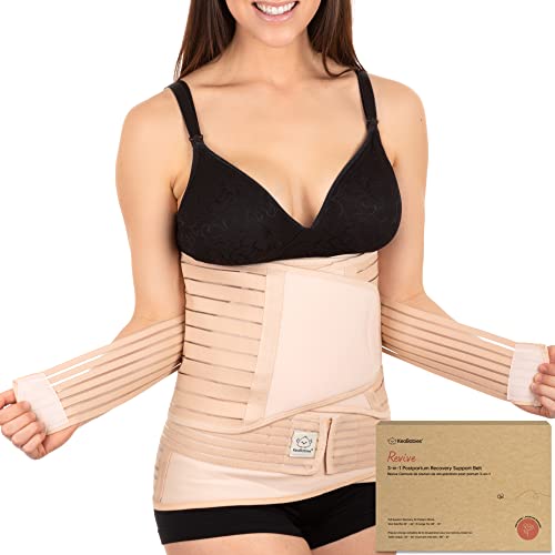 3 in 1 Postpartum Belly Support Recovery Wrap – Postpartum Belly Band, After Birth Brace, Slimming Girdles, Body Shaper Waist Shapewear, Post Surgery Pregnancy Belly Support Band (Classic Ivory, XL)