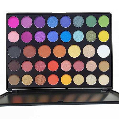 39 Color Pro Makeup Pallet, Pigmented Matte Shimmer Eyeshadow Palette Colorful Neutral Eye Shadow Makeup Palette Waterproof Blendable Eyeshadow Pallet, Cruelty Free