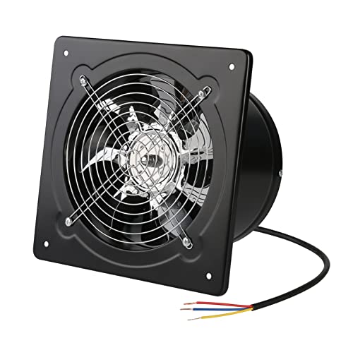 6 inch Exhaust Fan 40W Through-wall installation Ventilation Fan 110V Exhaust Smoke Fan Ventilation for Kitchen, Bathroom,laundry room,Toilets, Garage, Shopping Mall and Office (Black)
