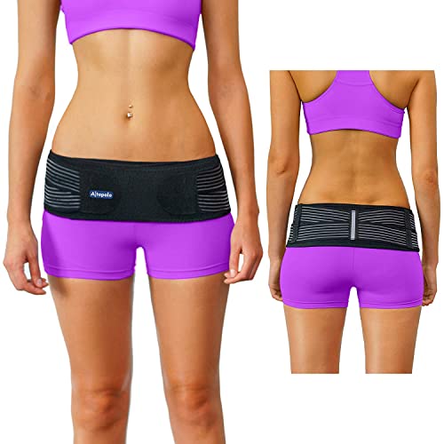 Altapolo Si Belt - Sacroiliac Belt for Women and Men, Si Joint Hip Brace for Lower Back, Leg and Pelvic Support, Lumbar Nerve and Sciatica Pain Relief - Trochanter Belt for Pelvic Tilt Correction