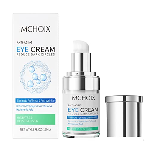 Anti-Aging Eye Cream with Retinol, Caffeine, Peptides Eye Cream for Getting Rid of Fine Lines, Eye Bags, Crow'S Feet Eye Care Cream for Men and Women0.5Fl Oz