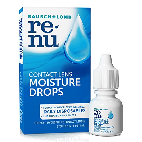 Bausch & Lomb-Lubricating and Rewetting Drops for Contact Lenses by Renu, 8 mL, Packaging May Vary