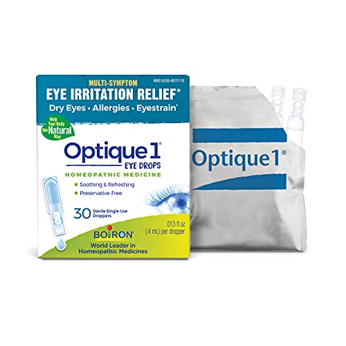 Boiron Optique 1 Eye Drops for Relief from Eye Irritation, Dry Eyes, Allergies, or Eyestrain - 30 Count