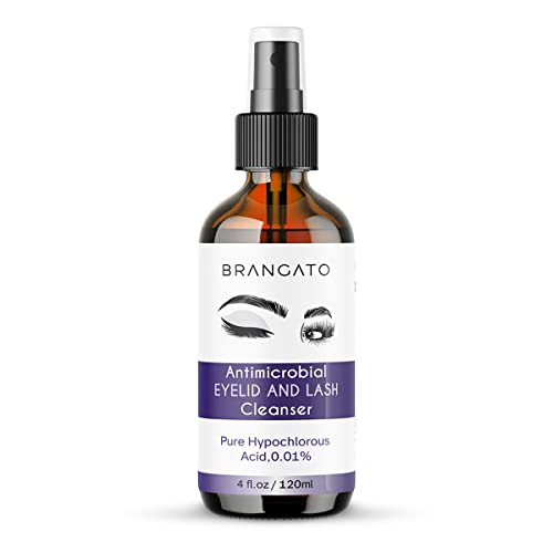 Brangato Eye Spray - Blepharitis Treatment, Chalazion, Stye and Conjunctivitis, FDA-Cleared Hypochlorous Acid Eyelid Cleanser, 120mL(4oz)