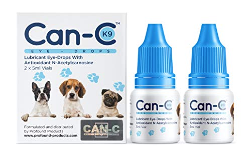 Can-C Dog Eye Drops - Dog Cataract Eye Drops with N-Acetylcarnosine - Normalize Cataract Impairment in Older Dogs - Refreshing Ophthalmic Treatment for Dry Eyes, Allergy Relief, Scratch and Wound Care